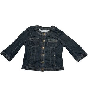 Denim Babydoll‎ Style Jacket Y2K Preppy Twee Dainty Whimsy XL